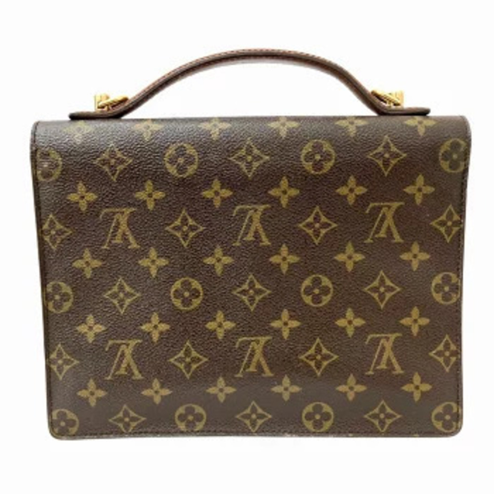 Louis Vuitton Monceau Bag Monogram 2way Shoulder Brown